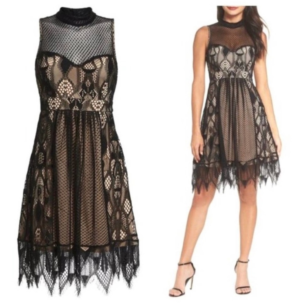 FOXIEDOX $168 Nordstrom Anthro Black Lace Dress